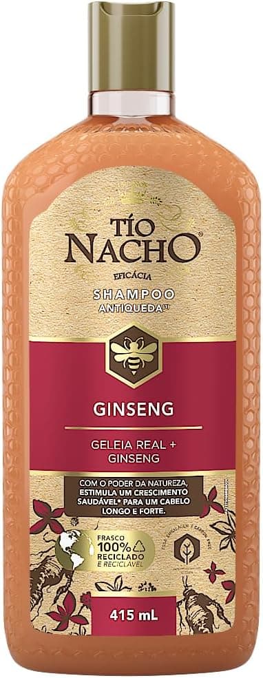 Tio Nacho Shampoo Crescimento Natural Dos Cabelos Com Biotina, Geleia Real E Extrato De Ginseng, Tratamento Antiqueda, Fórmula Fortalecedora Para Cabelos Finos - 415 Ml, 1 Unidade
