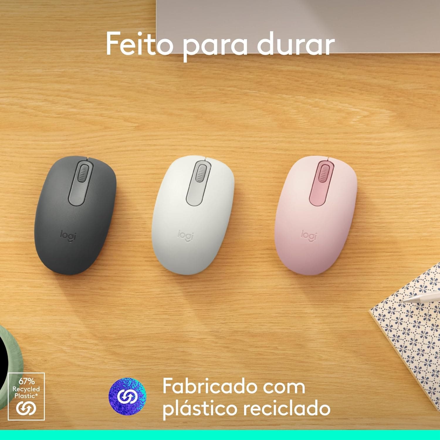 Mouse sem fio Logitech M196 com Conexão Bluetooth, Design Ambidestro Compacto, Rastreamento Preciso, Compatível com PC e Mac, Windows e macOS - Grafite