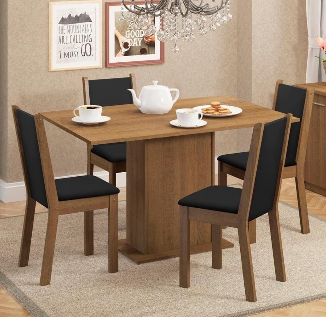 Conjunto Sala de Jantar Madesa Talita Mesa | Casas Bahia