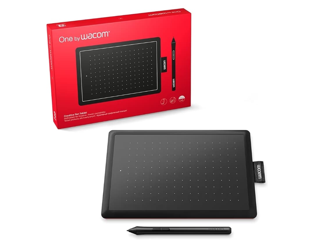 Mesa Digitalizadora One By Wacom CTL472, Pequena, Pen LP-190K, Preto e Vermelho | Amazon.com.br
