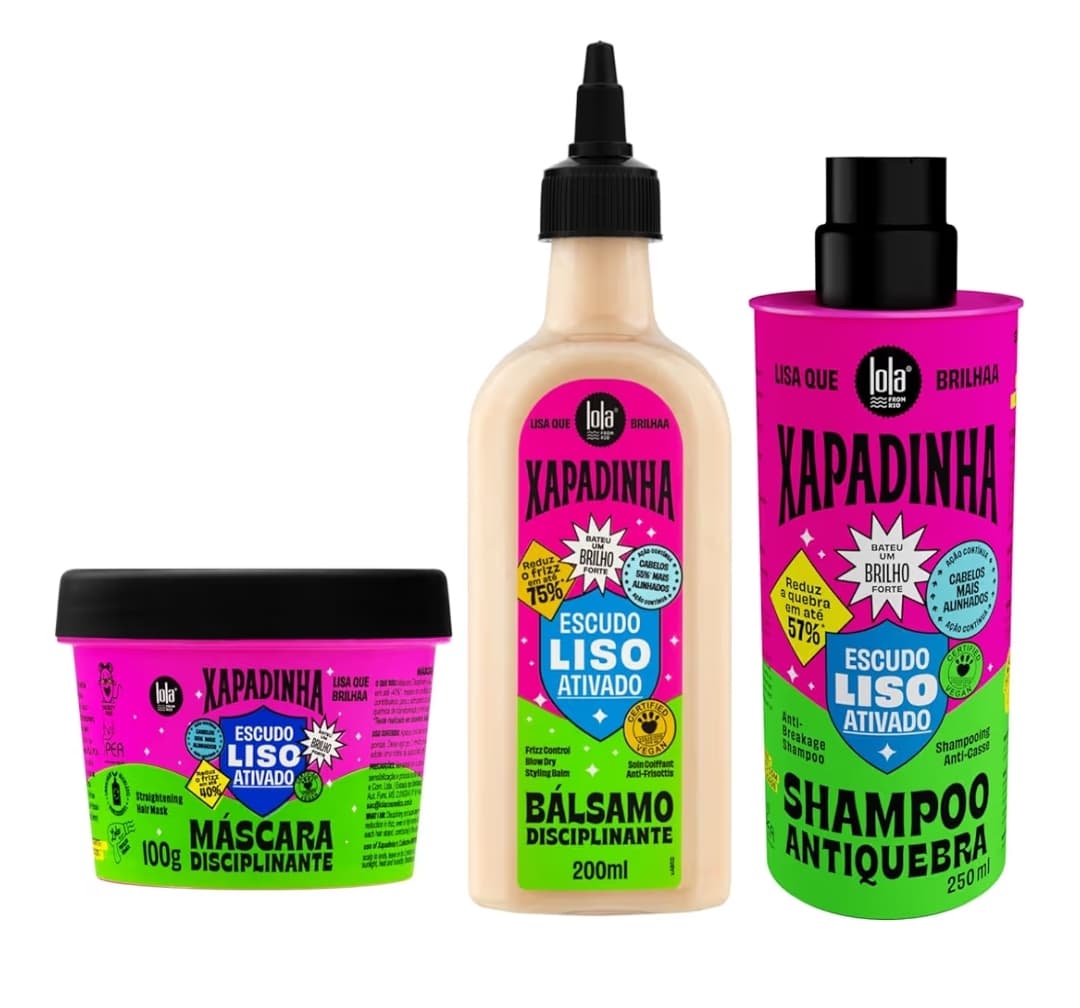 Kit Xapadinha (Shampoo 250ml + Leave-in 200ml + Máscara 100g), Lola Cosmetics | Amazon.com.br