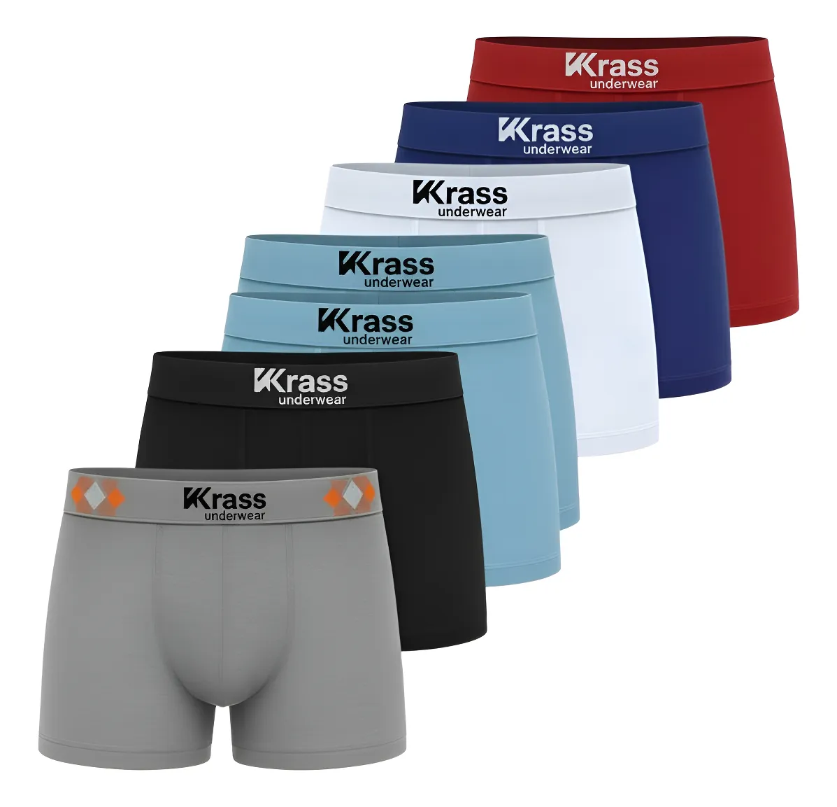 K/6 Cuecas Box Boxer Costura Básica Microfibra Antiassaduras