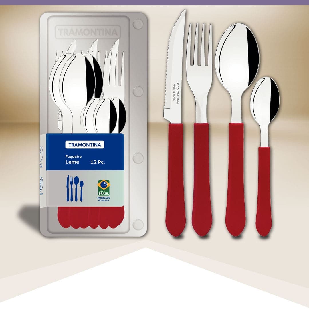 Faqueiro 12 Peças Tramontina Leme com Lâminas | Casas Bahia