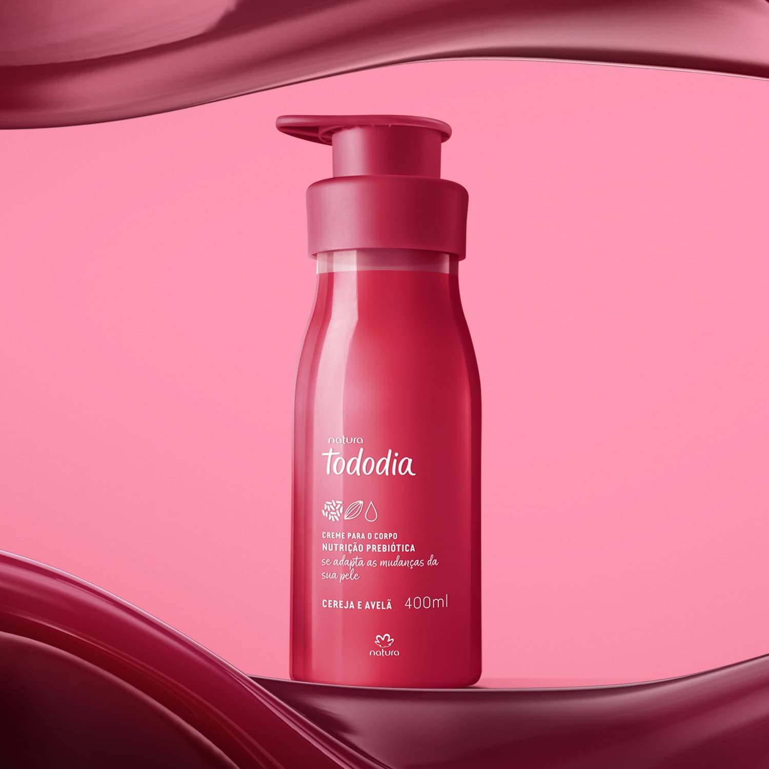 Creme Desodorante Nutritivo para o Corpo Tododia Cereja e Avelã 400 ml
